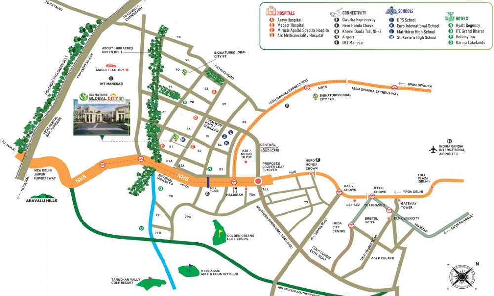 Signature Global City 81 Location Map Image