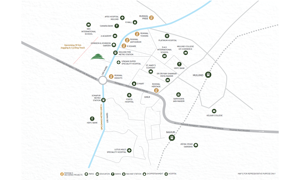 Runwal Sanctuary Location Map Image