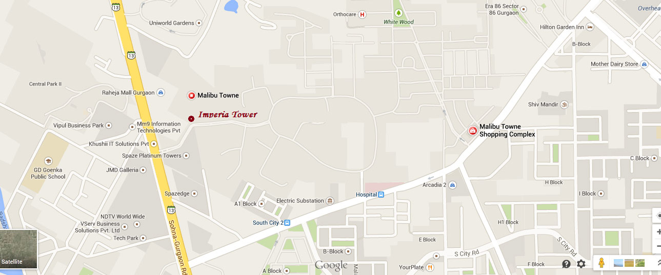 BNB Imperia Tower Location Map Image
