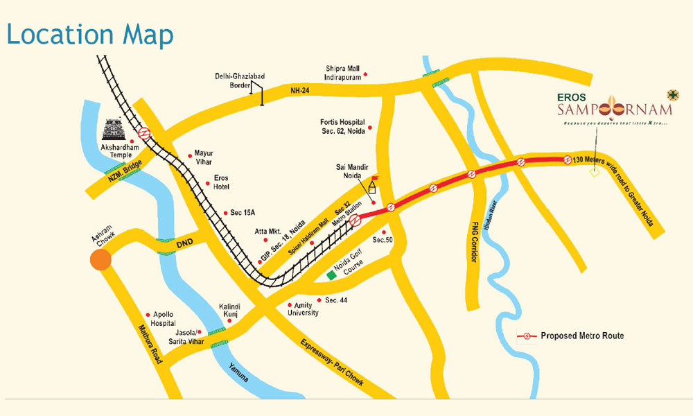 Eros Sampoornam Location Map Image