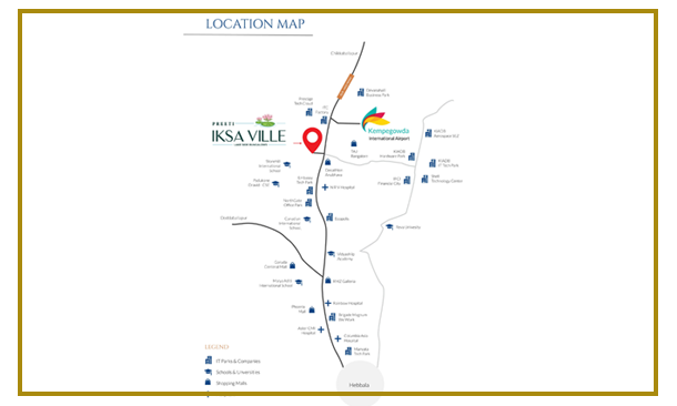 Preeti Iksa Ville Location Map Image