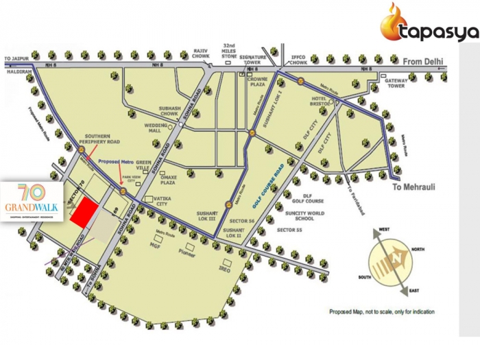 Tapasya Grand Walk Location Map Image