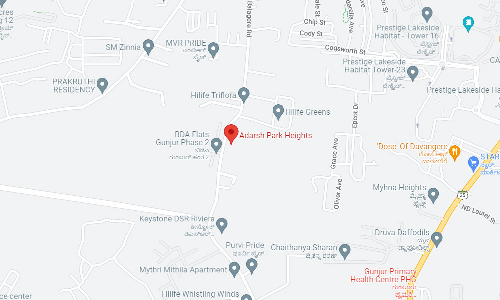 Adarsh Park Heights Location Map Image