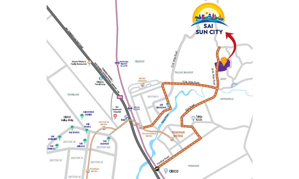 Paradise Sai Sun City Location Map Image