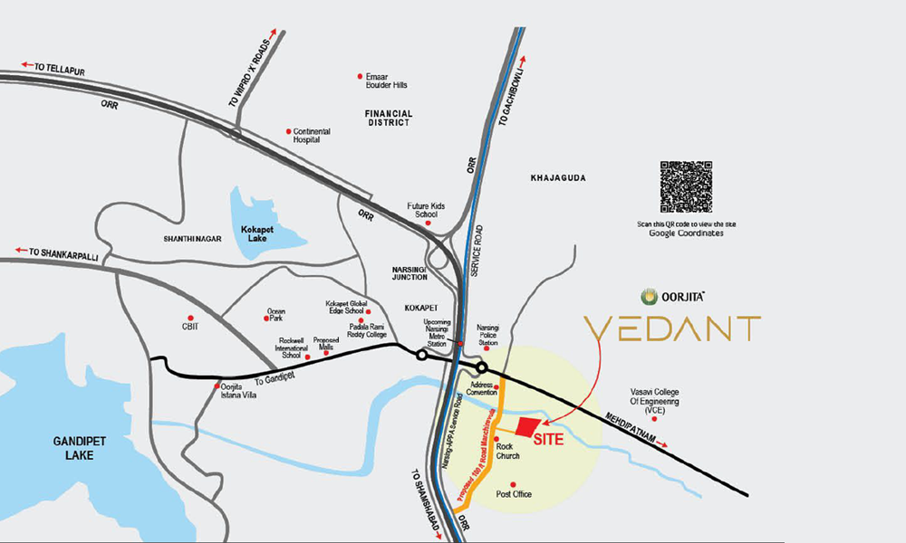 Oorjita Vedant Location Map Image