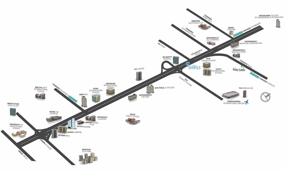 Sattva Aeropolis Location Map Image