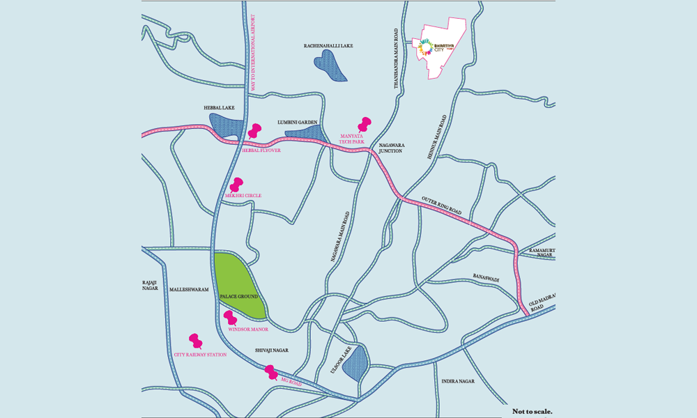 Leela Residences Location Map Image