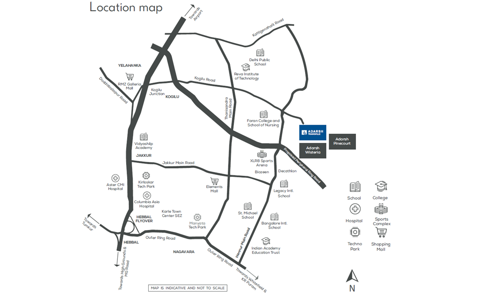Adarsh Tranqville Location Map Image