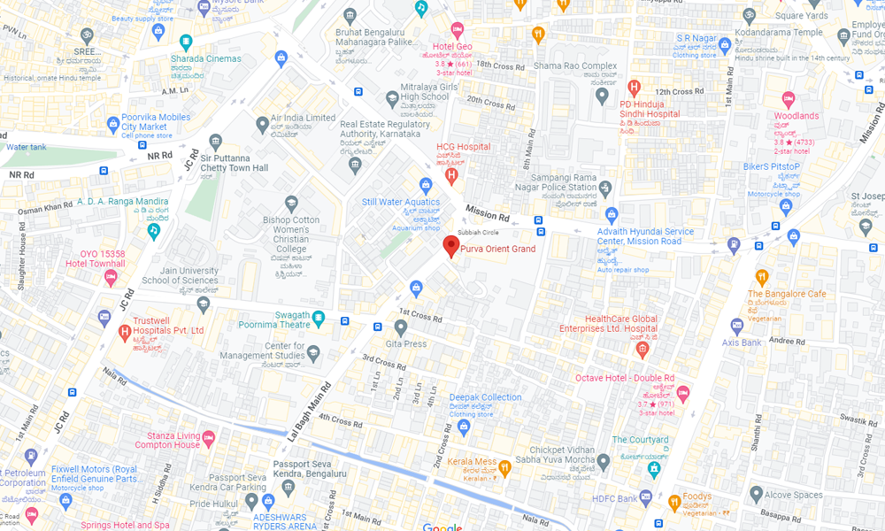 Purva Orient Grand Location Map Image