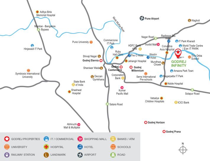 Godrej Infinity Location Map Image