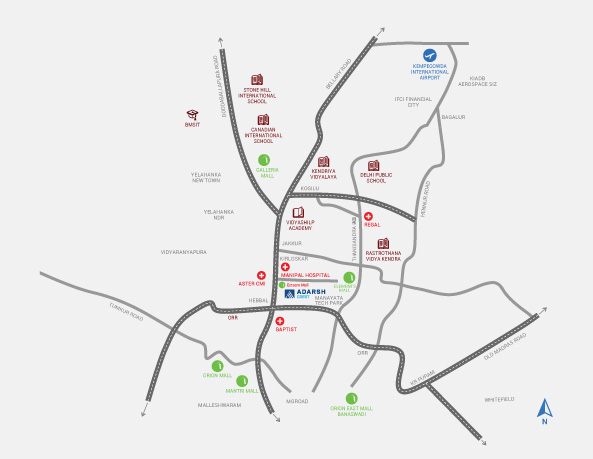 Adarsh Crest Location Map Image