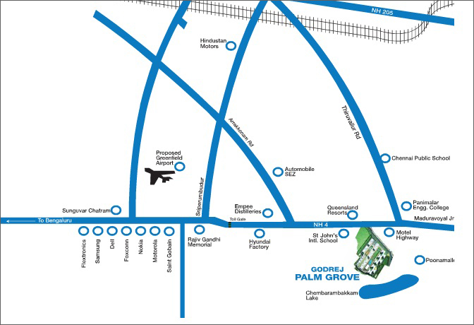 Godrej Palm Grove Location Map Image
