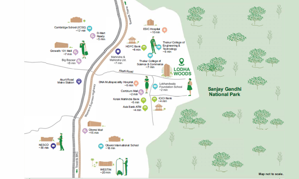 Lodha Woods Location Map Image