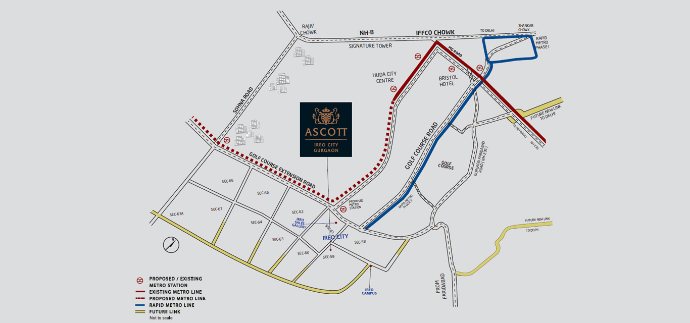Ireo Ascott City Location Map Image