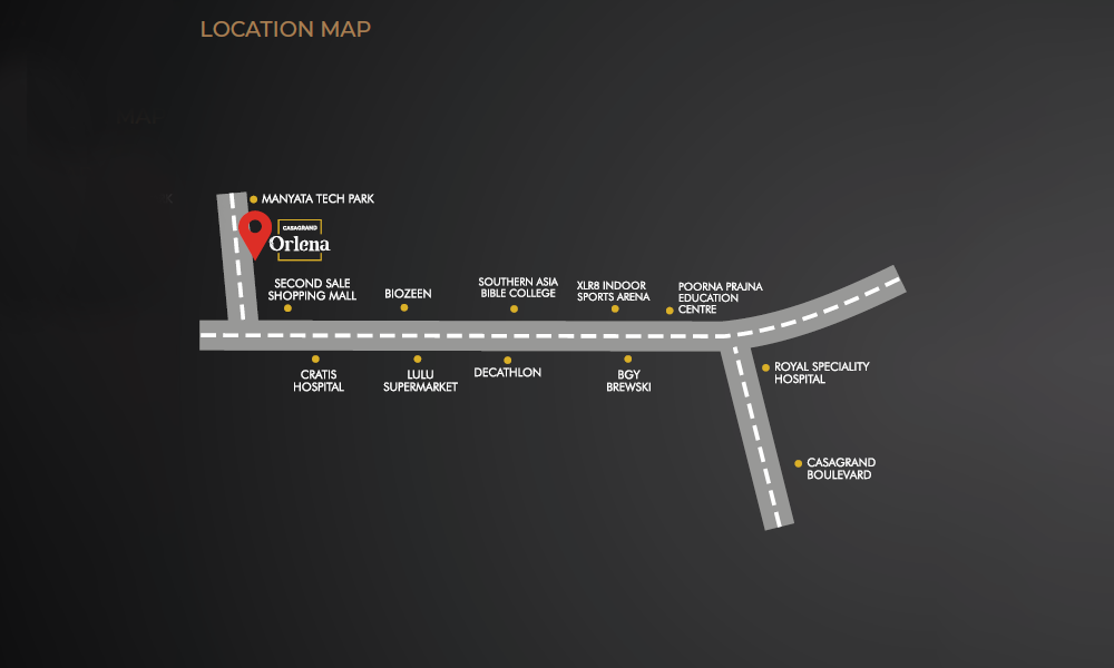 Casagrand Orlena Location Map Image