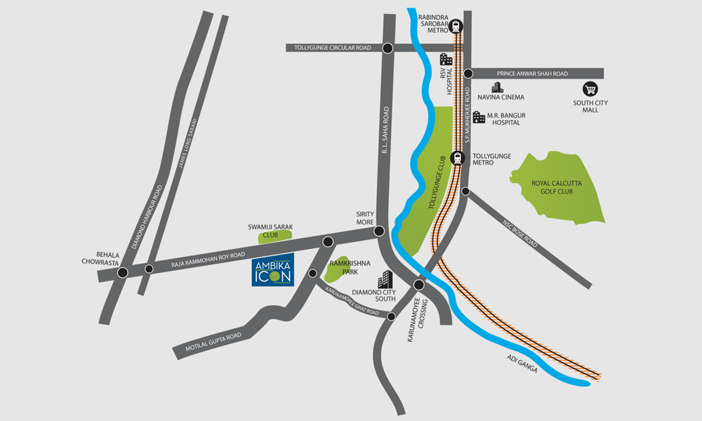 Ambika Icon Location Map Image