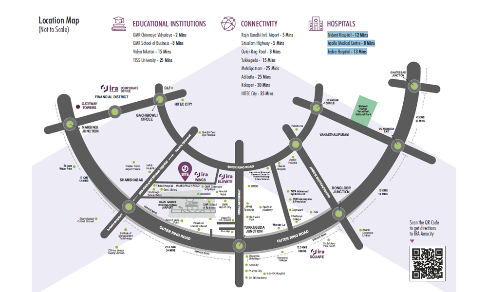 IRA Aerocity Location Map Image