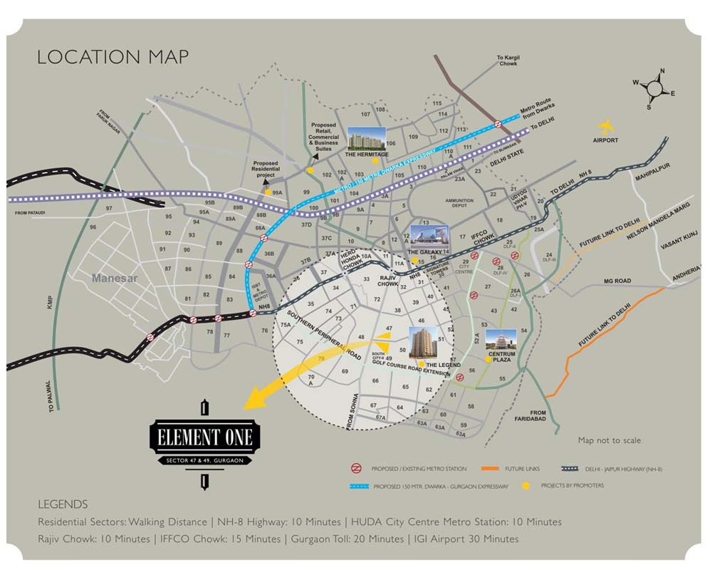 Satya Element One Location Map Image