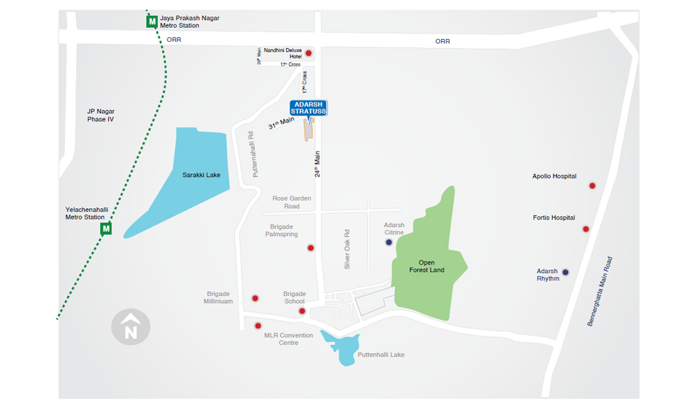 Adarsh Stratuss Location Map Image