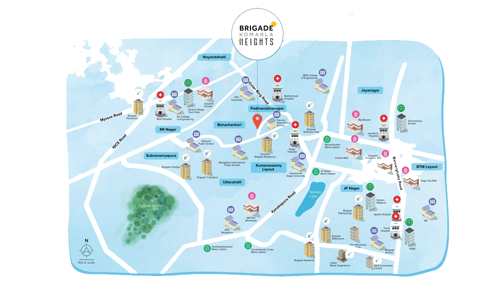Brigade Nanda Heights Location Map Image
