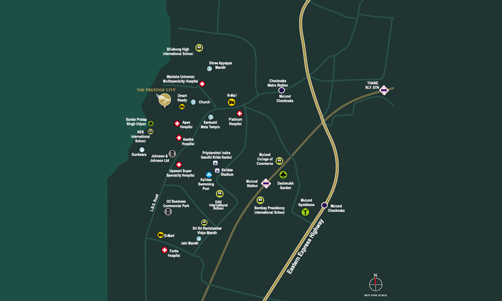 The Prestige City Mumbai Location Map Image