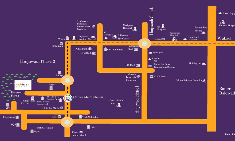 Mittal Sky High Towers Location Map Image