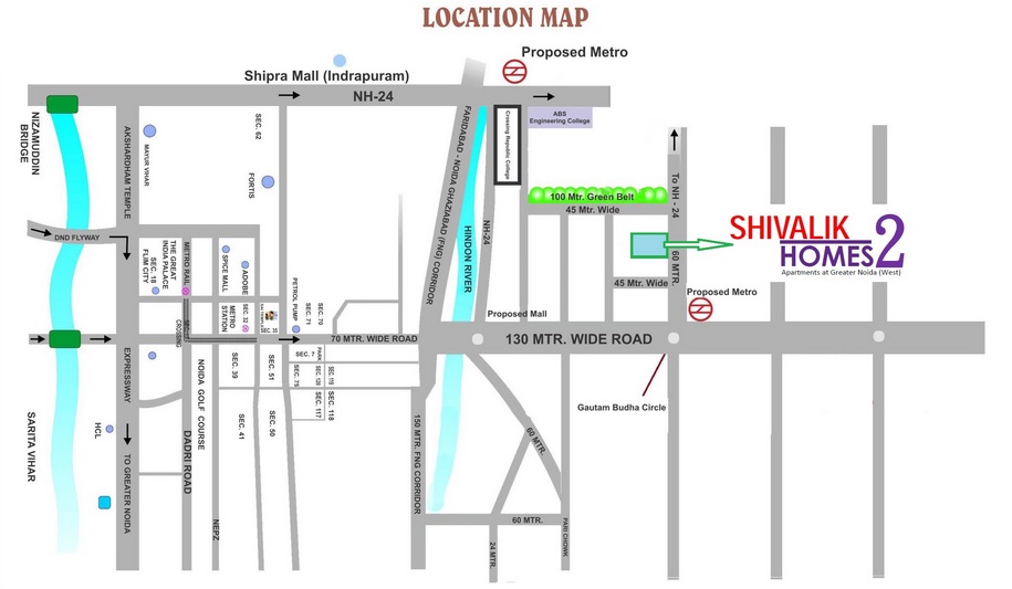 Cosmos Shivalik Homes 2 Location Map Image