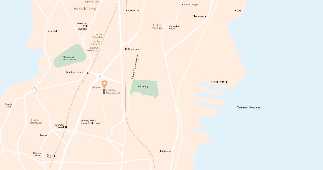 Lodha Bellevue Mahalaxmi Location Map Image