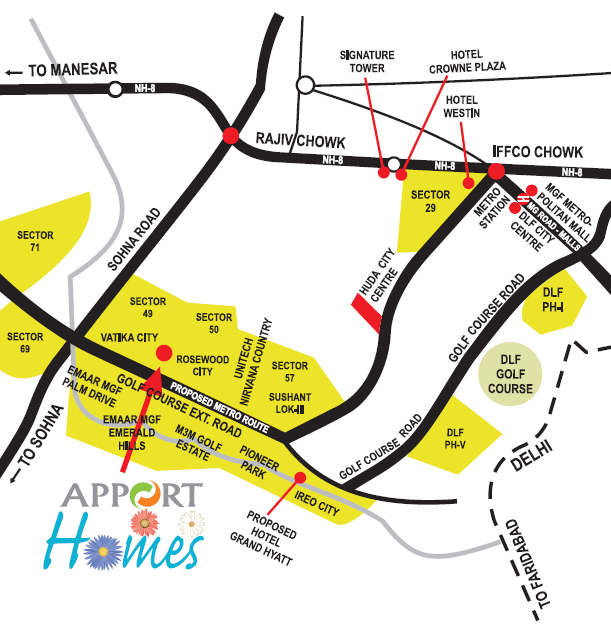 Apport Homes Location Map Image