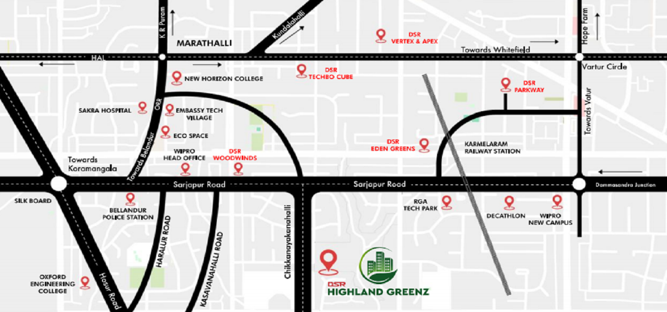 DSR Highland Greenz Location Map Image