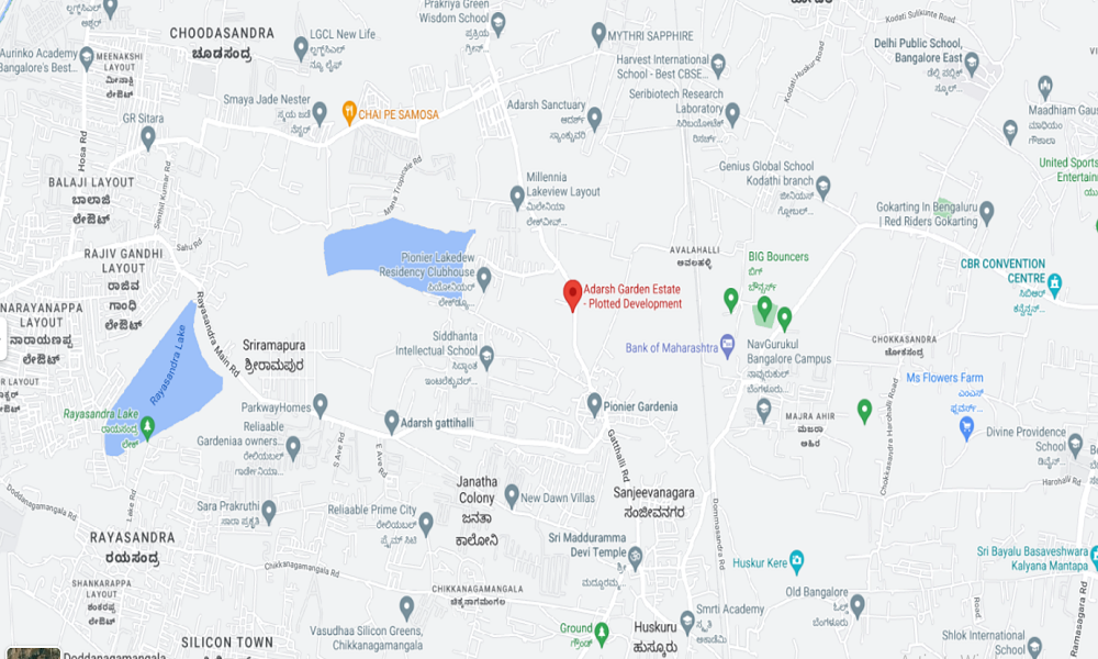 Adarsh Garden Estate Location Map Image