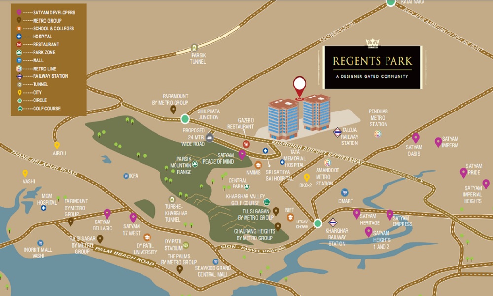 Satyam Regents Park Location Map Image