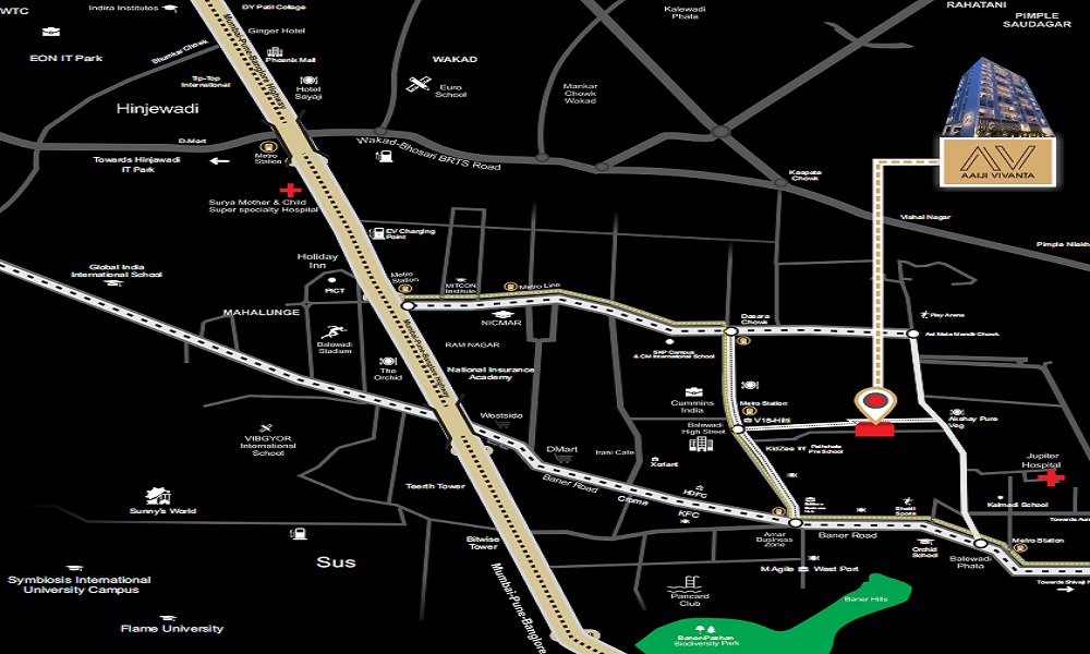 Aaiji Vivanta Location Map Image