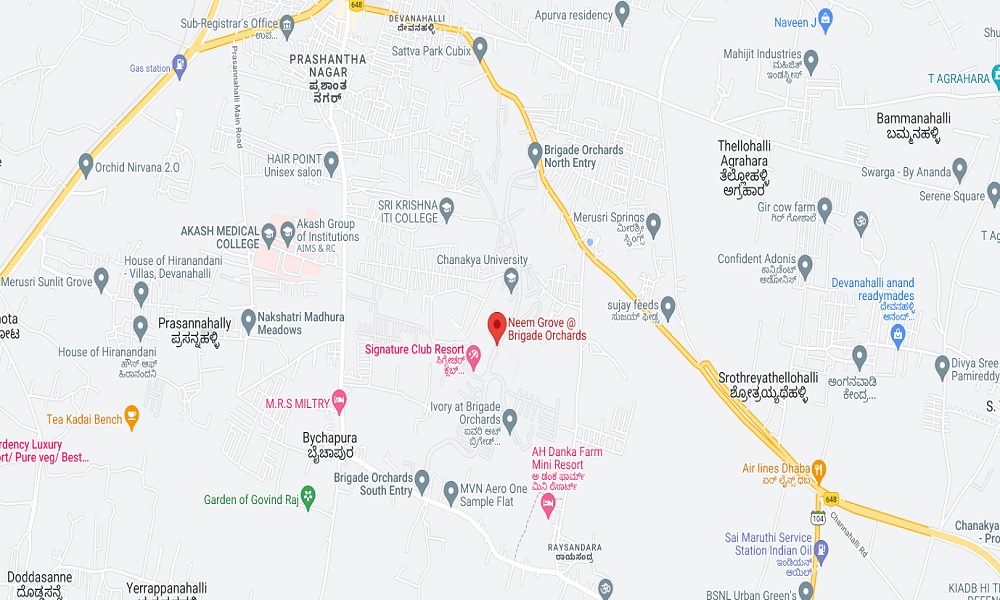 Brigade Neem Grove Location Map Image