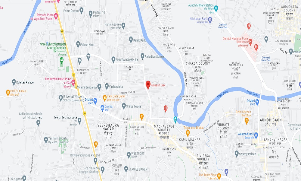 Palash Oak Location Map Image