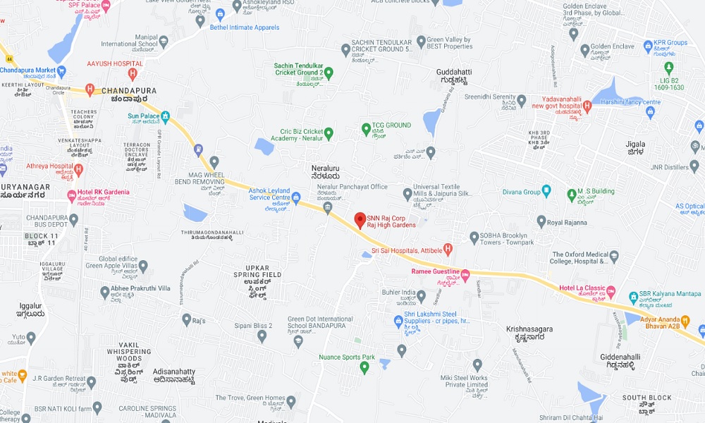 SNN Raj High Gardens Location Map Image