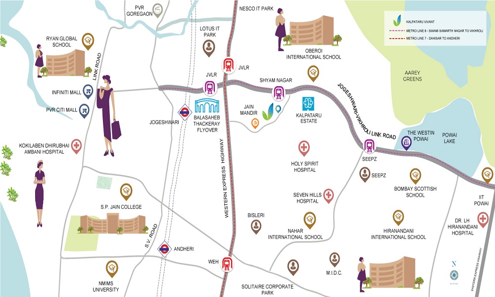 Kalpataru Vivant Location Map Image