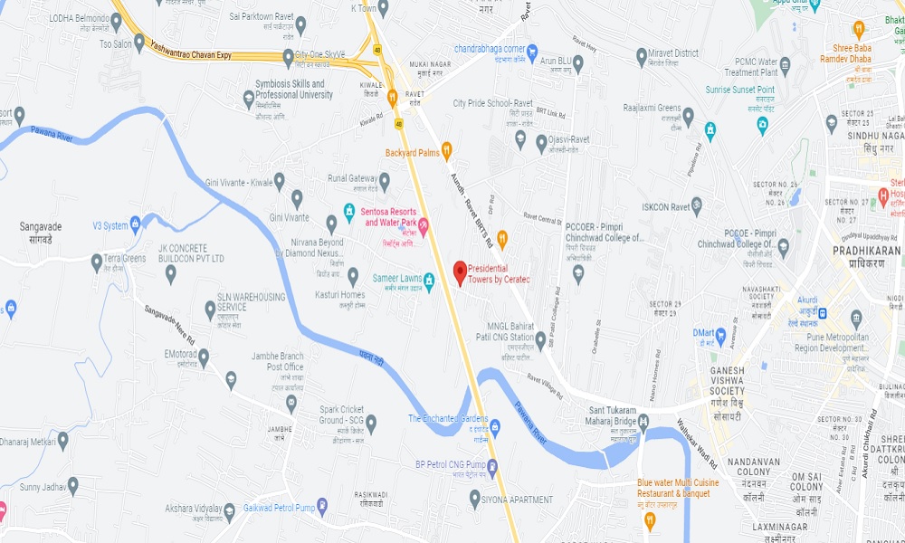 Ceratec Presidential Towers Location Map Image