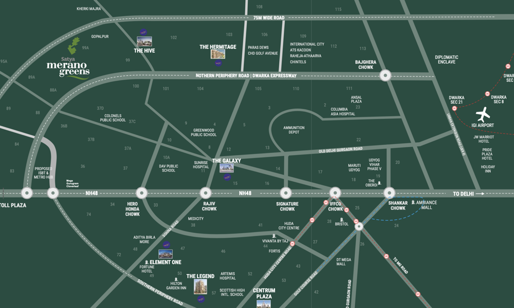 Satya Merano Greens Location Map Image