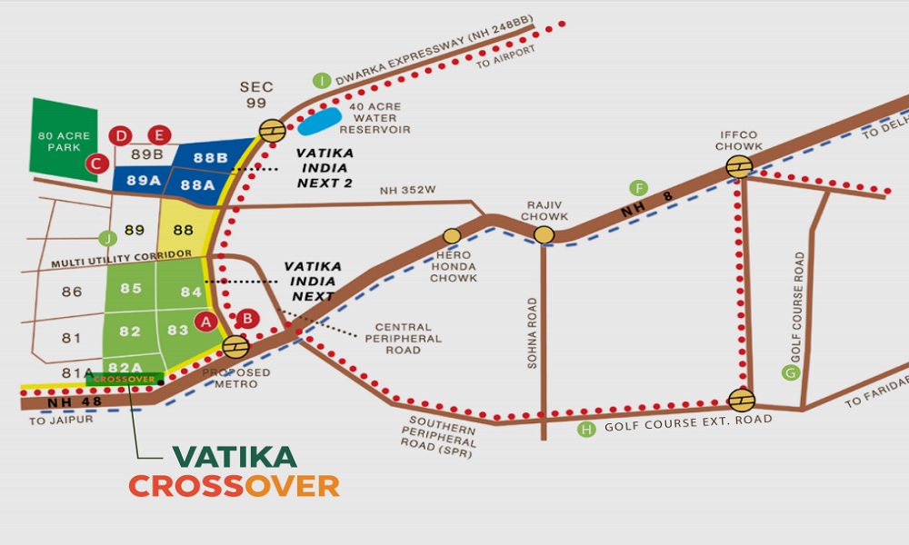 Vatika Crossover Location Map Image