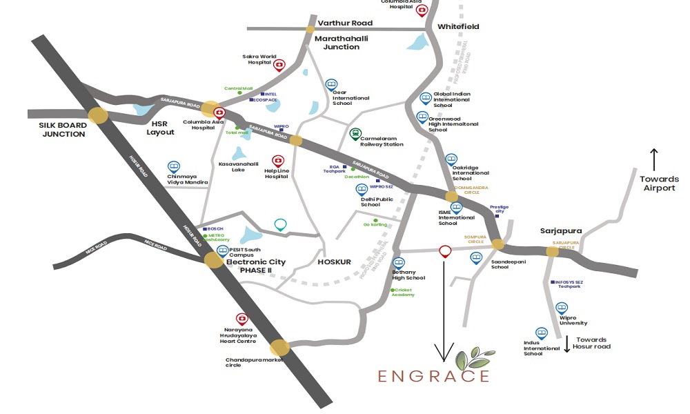 Engrace by Modern Spaaces Location Map Image