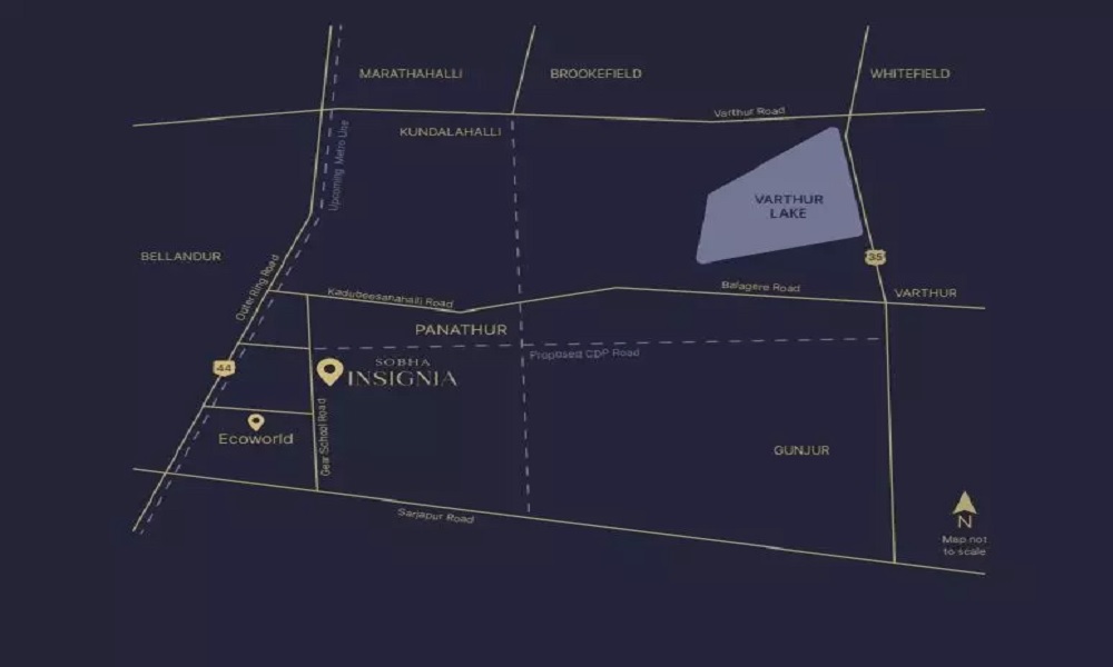 Sobha Insignia Location Map Image