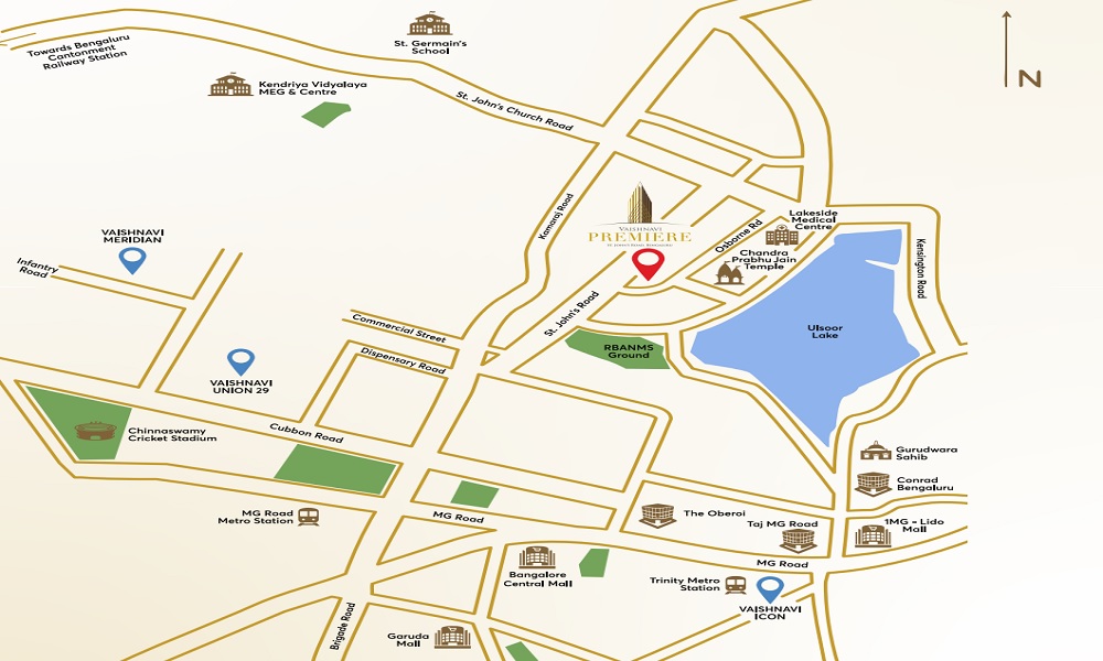 Vaishnavi Premiere Location Map Image