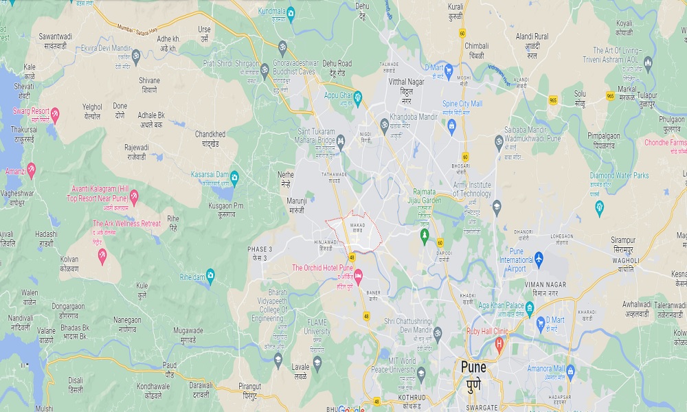 New Launch In Wakad Location Map Image