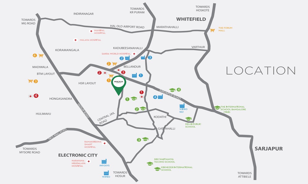 Macasa Emerald Apartment Location Map Image