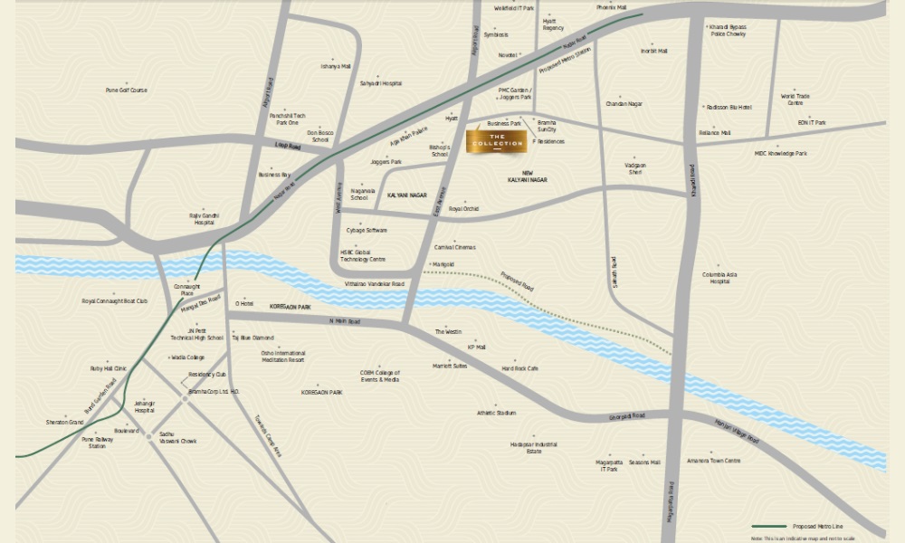 Residential Apartment in Kalyani Nagar Location Map Image