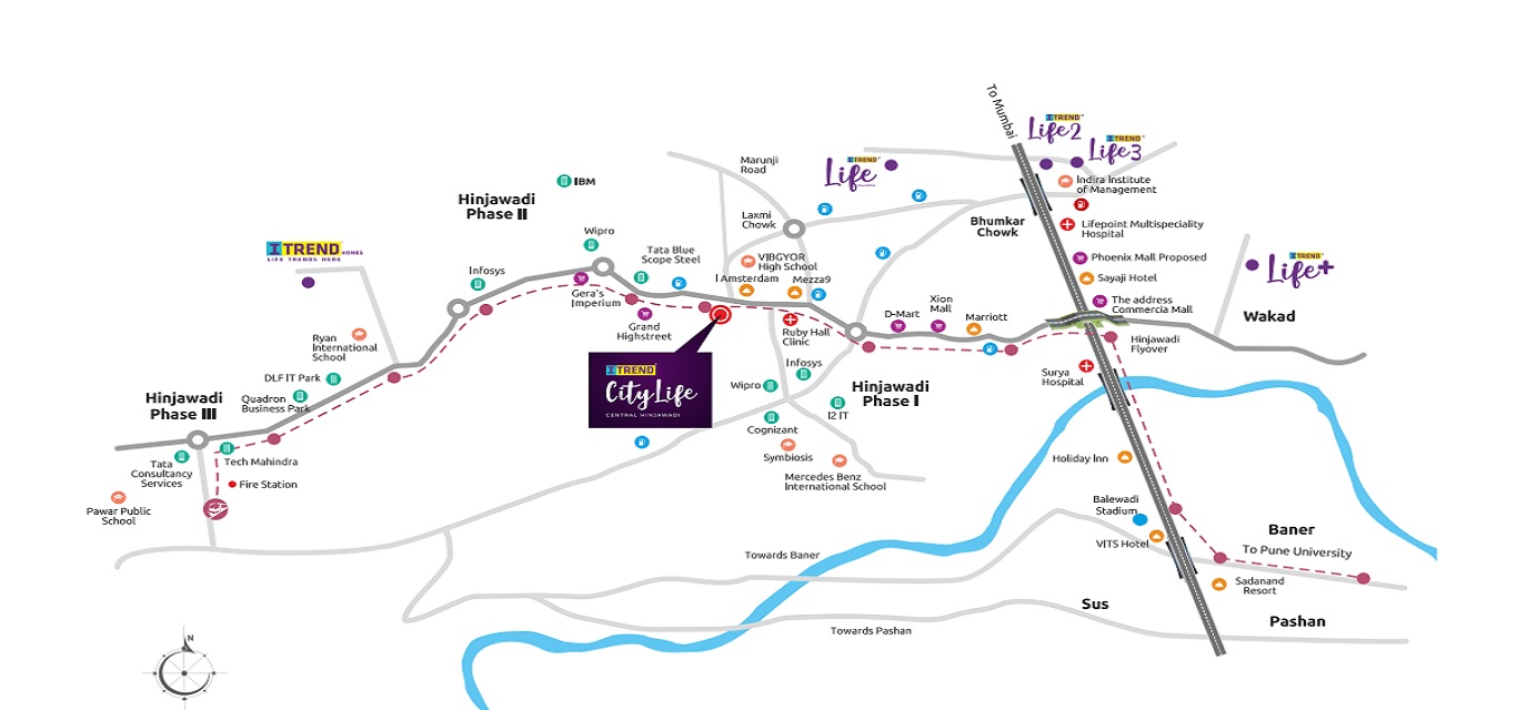 ITrend City Life Location Map Image