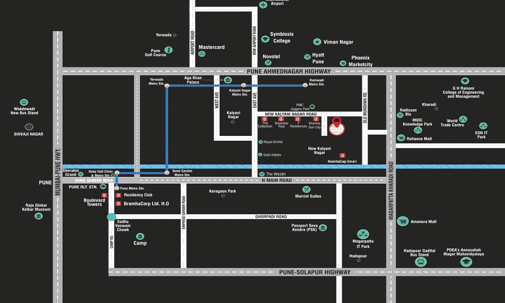 August Towers Location Map Image