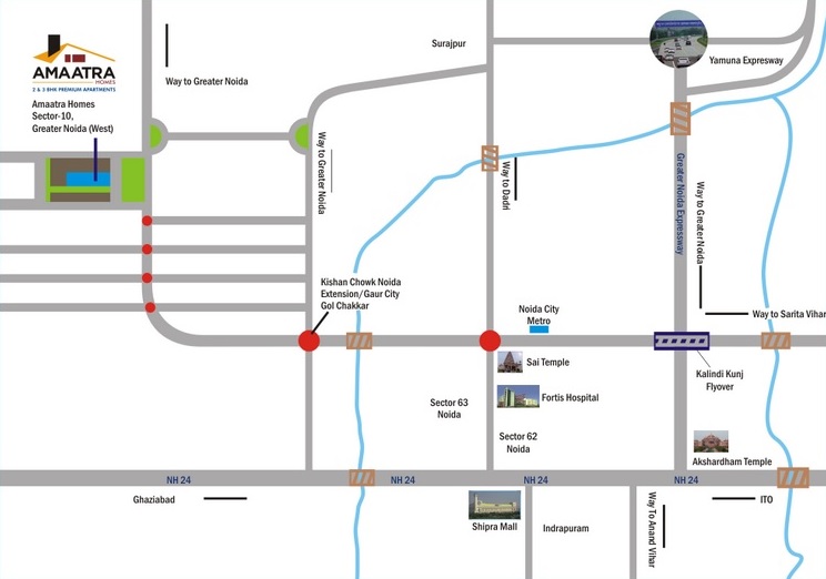 Amaatra Homes Location Map Image