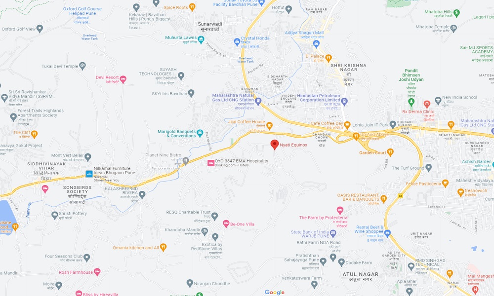 Nyati Equinox Location Map Image